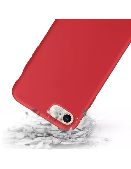 iPhone 7/8/SE Coque Liquid Silicone Soft Touch - Rouge | Ibroz