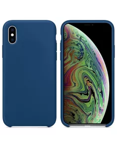 iPhone Xs Coque Liquid Silicone Soft Touch - Bleu cosmos | Ibroz