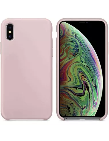 iPhone Xs Coque Liquid Silicone Soft Touch - Rose | Ibroz