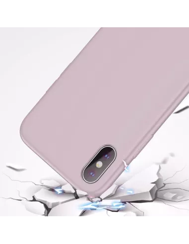 iPhone Xs Coque Liquid Silicone Soft Touch - Pink | Ibroz