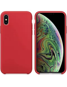 iPhone Xs Coque Liquid Silicone Soft Touch - Red | Ibroz