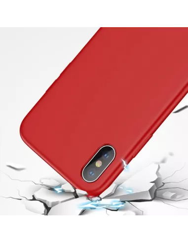 iPhone Xs Coque Liquid Silicone Soft Touch - Rouge | Ibroz