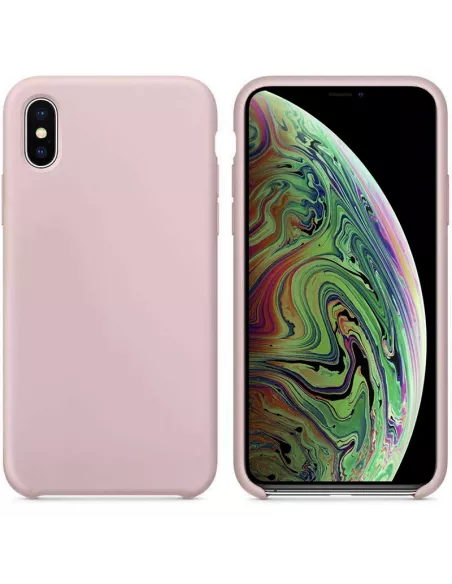iPhone Xs Max Coque Liquid Silicone Soft Touch - Rose | Ibroz