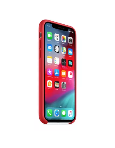 iPhone Xs Max Coque Liquid Silicone Soft Touch - Rouge | Ibroz