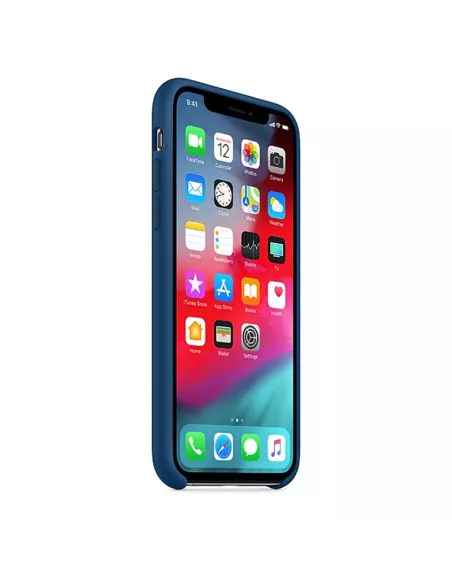 iPhone Xr Coque Liquid Silicone Soft Touch - Bleu cosmos | Ibroz