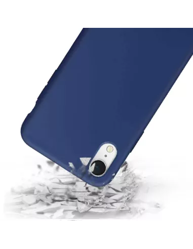 iPhone Xr Coque Liquid Silicone Soft Touch - Bleu cosmos | Ibroz