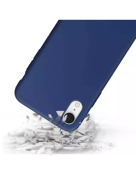iPhone Xr Coque Liquid Silicone Soft Touch - Bleu cosmos | Ibroz