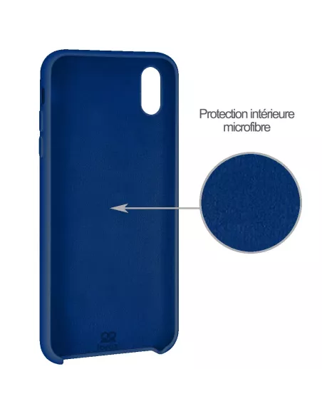 iPhone Xr Coque Liquid Silicone Soft Touch - Bleu cosmos | Ibroz