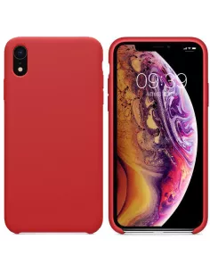 iPhone Xr Coque Liquid Silicone Soft Touch - Rouge | Ibroz