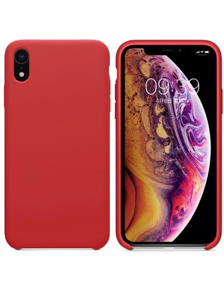 iPhone Xr Coque Liquid Silicone Soft Touch - Rouge | Ibroz
