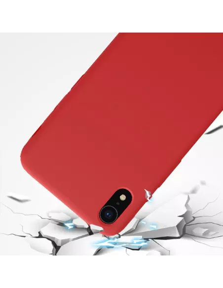 iPhone Xr Coque Liquid Silicone Soft Touch - Rouge | Ibroz