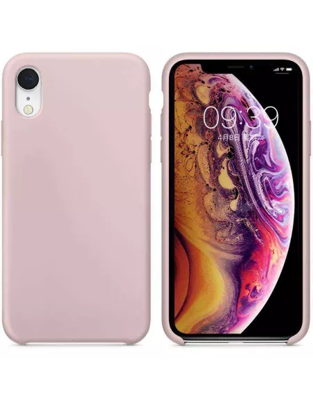 iPhone Xr Coque Liquid Silicone Soft Touch - Rose | Ibroz