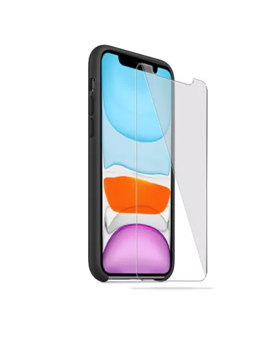 iPhone 11 Liquid Silicone + Tempered Glass Case - Black | Ibroz