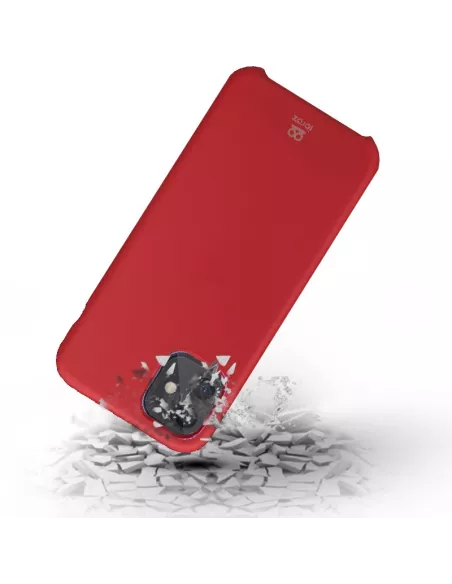 iPhone 11 Coque Liquid Silicone + Verre trempé - Rouge | Ibroz