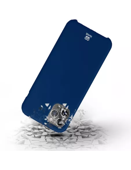 iPhone 11 Pro Max Coque Liquid Silicone + Verre trempé 9H - Bleu nu...