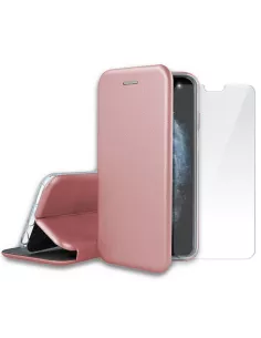 iPhone 11 Pro Max Etui Cuir Folio + Protection écran Verre Trempé 9...