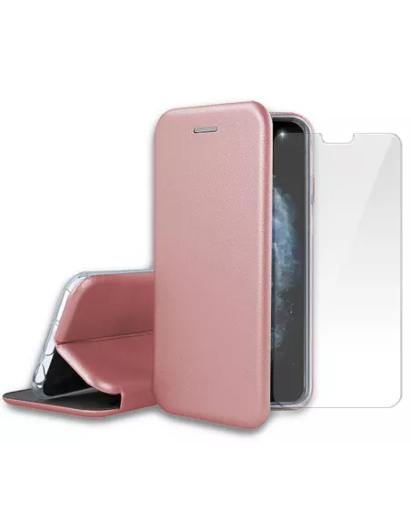 iPhone 11 Pro Max Etui Cuir Folio + Protection écran Verre Trempé 9...