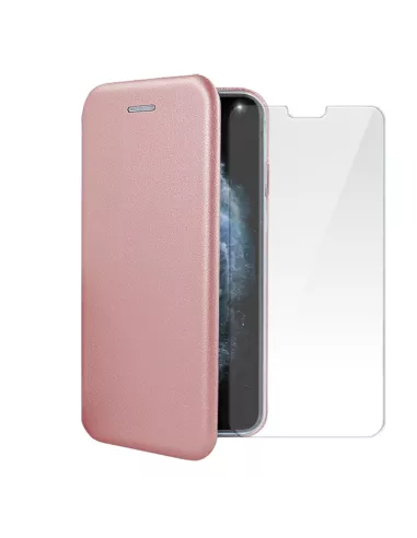 iPhone 11 Pro Max Etui Cuir Folio + Protection écran Verre Trempé 9...