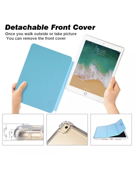 iPad Classic 10. 2" - Coque Anti chocs + Smart Cover - Bleu | Ibroz
