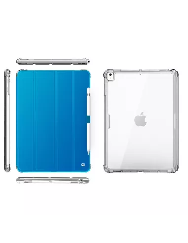 iPad Classic 10. 2" - Coque Anti chocs + Smart Cover - Bleu | Ibroz