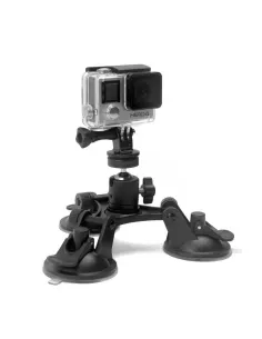 Triple suction cup holder for Gopro® and sport cameras | Ibroz