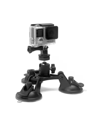 Support Triple Ventouse pour Gopro® et caméra sport | Ibroz