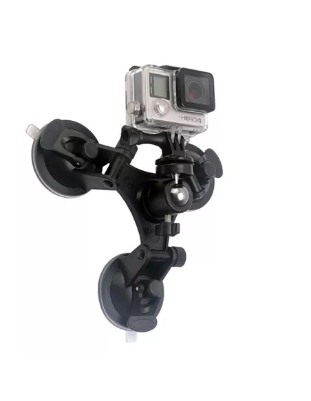 Support Triple Ventouse pour Gopro® et caméra sport | Ibroz