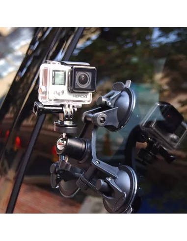 Support Triple Ventouse pour Gopro® et caméra sport | Ibroz