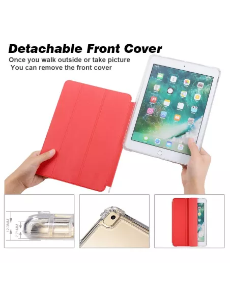 iPad Mini 5 (7.9") - Coque Anti chocs + Smart Cover - Rouge | Ibroz