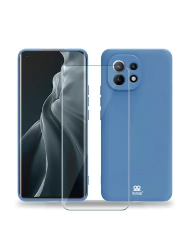 Xiaomi Mi 11 Coque Liquid Silicone Soft Touch + Verre Trempé 9H - B...