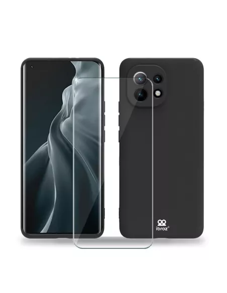 Xiaomi Mi 11 Coque Liquid Silicone Soft Touch + Verre Trempé 9H - N...