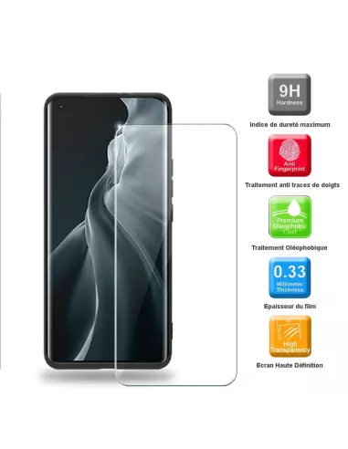 Xiaomi Mi 11 Coque Liquid Silicone Soft Touch + Verre Trempé 9H - N...