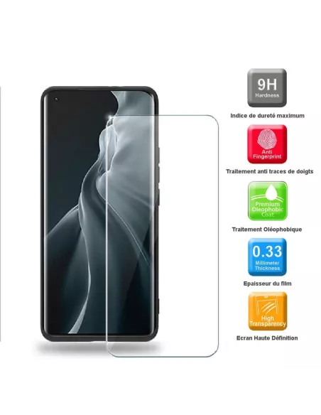 Xiaomi Mi 11 Coque Liquid Silicone Soft Touch + Verre Trempé 9H - N...
