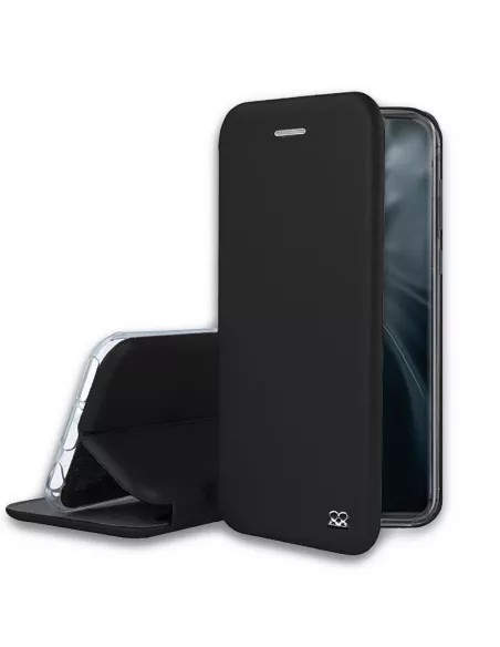 Xiaomi Mi 11 Folio Clam Leather Case + 9H Tempered Glass - Black | Ibroz