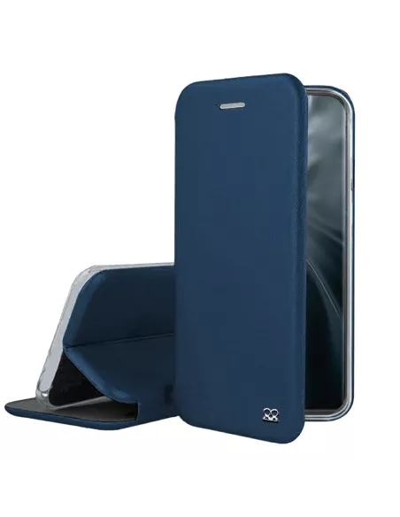 Xiaomi Mi 11 Folio Clam Leather Case + 9H Tempered Glass - Blue | Ibroz