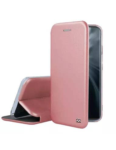 Xiaomi Mi 11 Etui Cuir Folio Clam + Verre Trempé 9H - Rose | Ibroz
