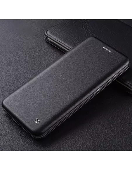 Xiaomi Redmi 9T Etui Cuir Folio Clam + Verre Trempé 9H - Noir | Ibroz