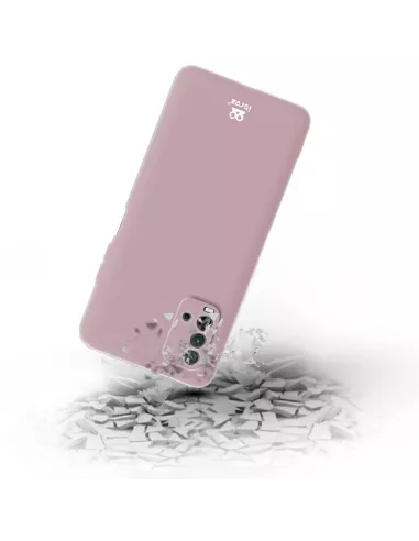 Xiaomi Redmi 9T Case Liquid Silicone Soft Touch pink + Tempered Glass...