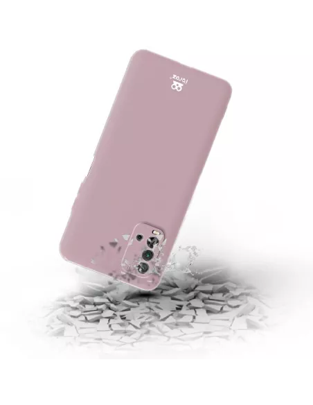 Xiaomi Redmi 9T Case Liquid Silicone Soft Touch pink + Tempered Glass...