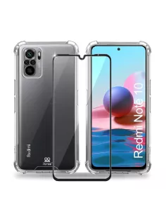 Xiaomi Redmi Note 10 Pack Shockproof case + Screen protector 9H | I...