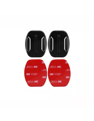 Set of 2 adapters, flat bases for Gopro® and sport cameras | Ibroz