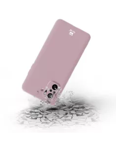 Xiaomi Redmi Note 10 Coque Liquid Silicone Soft Touch rose + Glass ... 2