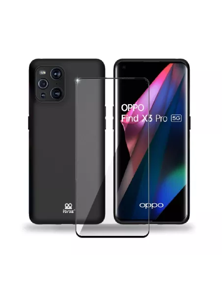 Oppo Find X3 Pro Coque Liquid Silicone Soft Touch + Verre Trempé 9H...
