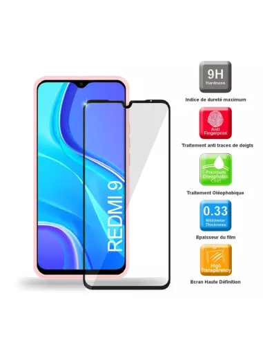 Xiaomi Redmi 9 Pink Liquid Silicone Soft Touch Case + Tempered Glass...