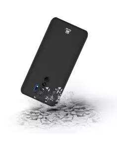 Xiaomi Redmi 9 Liquid Silicone Soft Touch Case black + Tempered Glass... 2