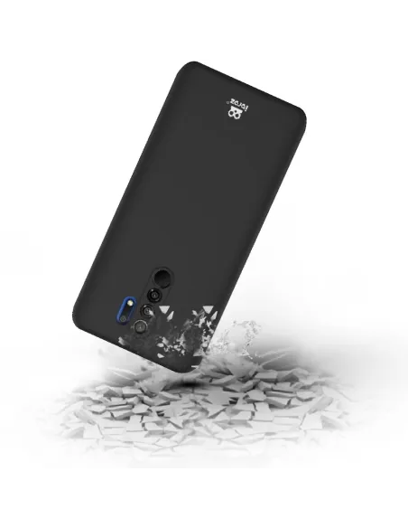 Xiaomi Redmi 9 Liquid Silicone Soft Touch Case black + Tempered Glass...