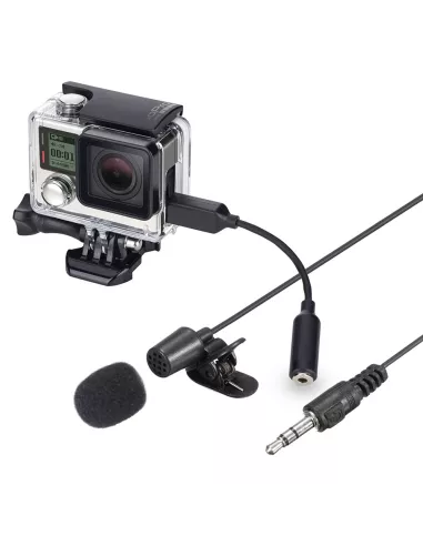 Micro cravate externe pour GoPro® Hero 3/4 et caméra sport | Ibroz