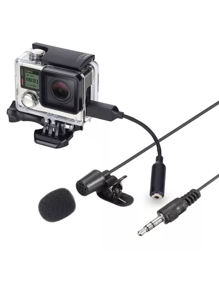 Micro cravate externe pour GoPro® Hero 3/4 et caméra sport | Ibroz