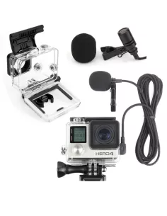External tie microphone for GoPro® Hero 3/4 and sport cameras | Ibroz 2