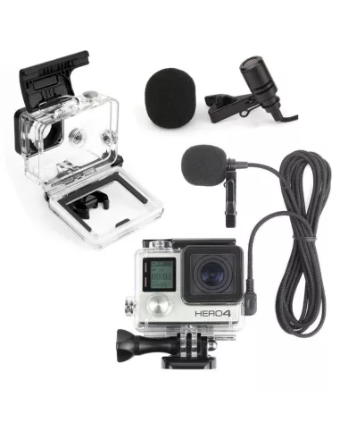 Micro cravate externe pour GoPro® Hero 3/4 et caméra sport | Ibroz